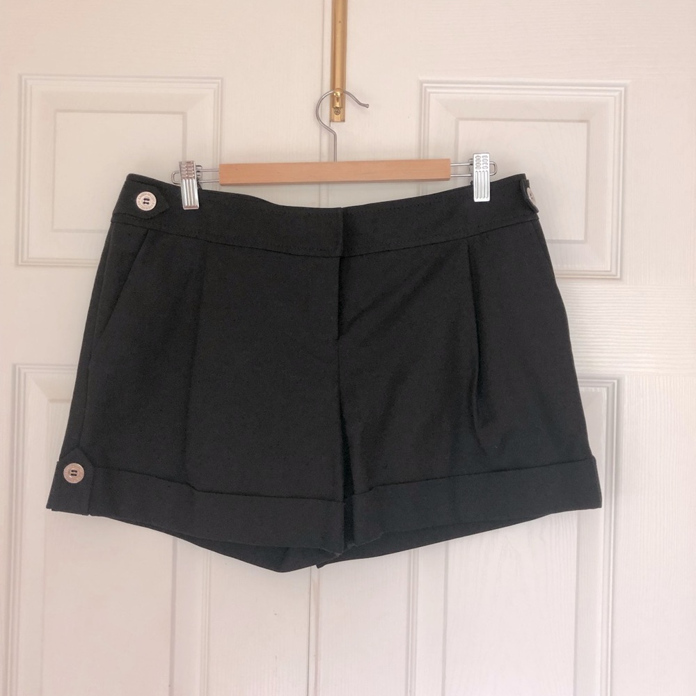 Karen Millen, black, low rise dress shorts.Size 10